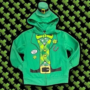 Mad Engine St Patrick’s Day Zip-Up Hoodie Jacket Size Youth XS